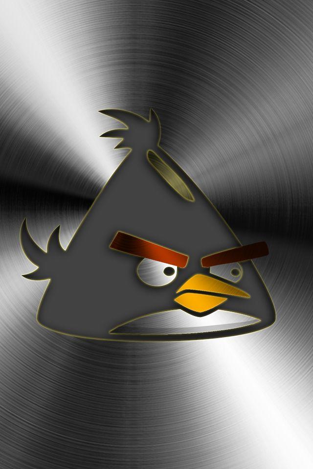 Black and Yellow Bird Logo - Angry Birds Brushed Black And White Yellow Bird.jpeg