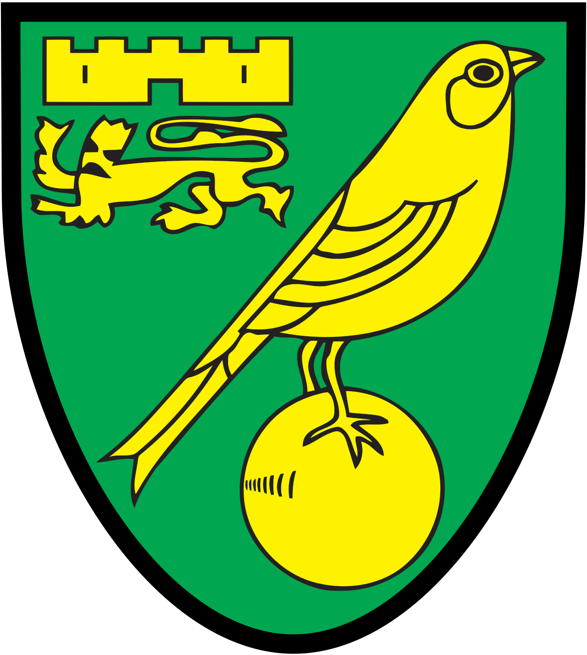 Black and Yellow Bird Logo - Norwich City F.C