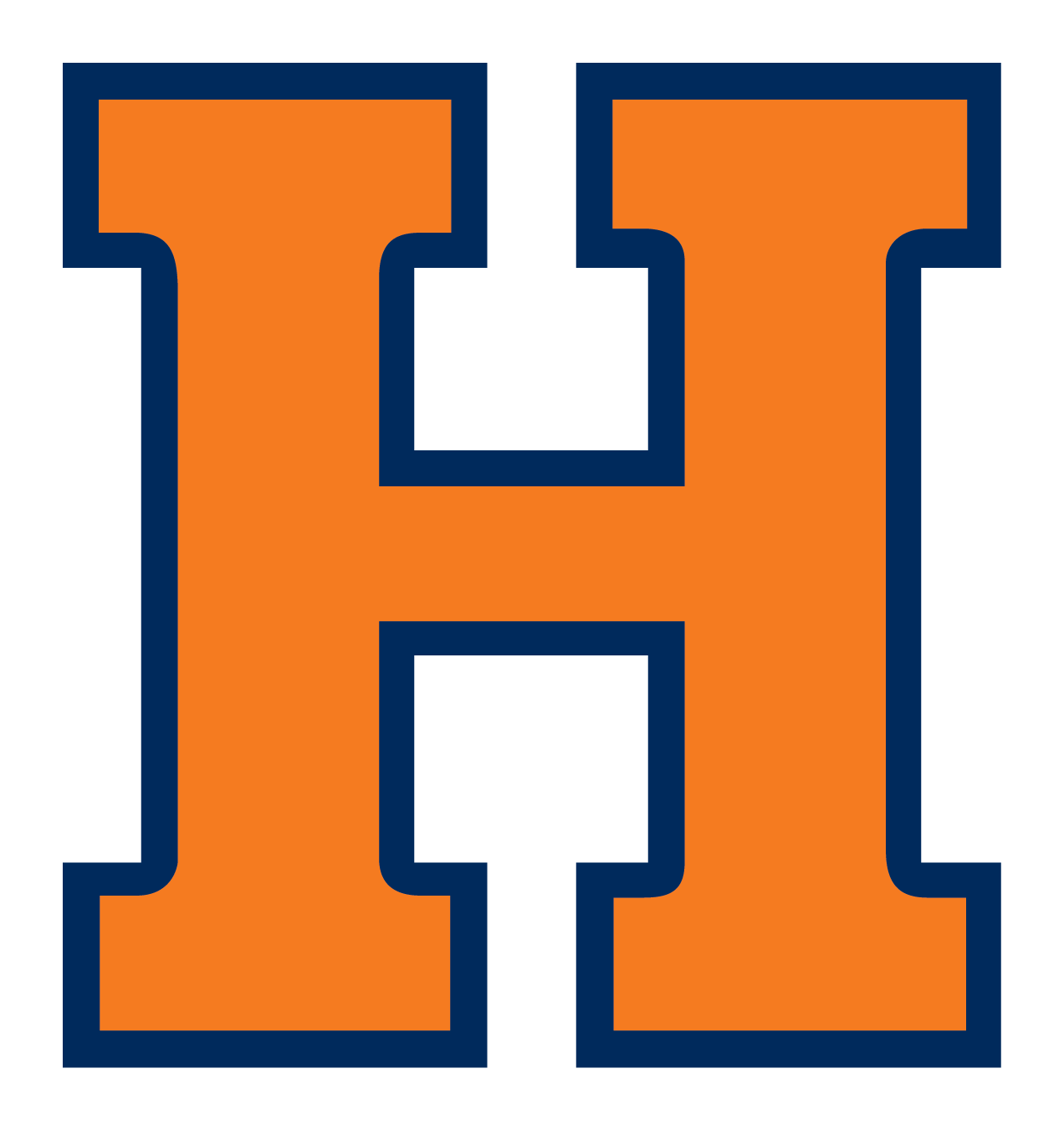 Blue and Orange Football Logo - Downloadable Athletics Logos | Hope College