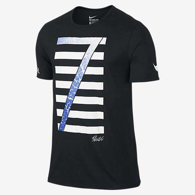 Famous Black and Blue Logo - T Shirt Ronaldo Logo Nike Black Black Men's Famous Nike T Shirt