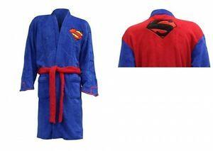 Famous Black and Blue Logo - Superman Blue With Black Logo On Back One Size Bathrobe Brand New ...