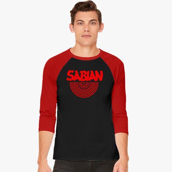 Sabian T-Shirt Logo - Sabian Cymbal Logo Baseball T Shirt