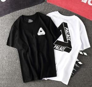 Palace Triangle Geometric Logo - Fashion TEE Palace Unisex Cotton Short Sleeve T-Shirt Triangle Logo ...