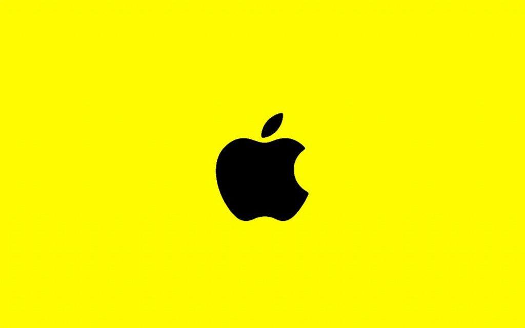 Yellow Produce Logo - Amazing Apple Mac Yellow Background and Black Logo Apple Mac HD