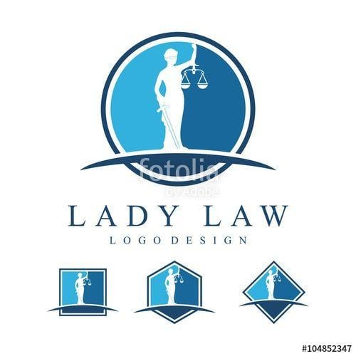 Circle Lady Logo - Simple Circle Design Lady Justice or Lady Law Logo Stock image
