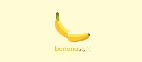 Yellow Produce Logo - banana split logo designs | 45 Stylish Banana Logo Designs For ...