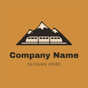 Orange and White Mountain Logo - Free Mountain Logo Designs | DesignEvo Logo Maker