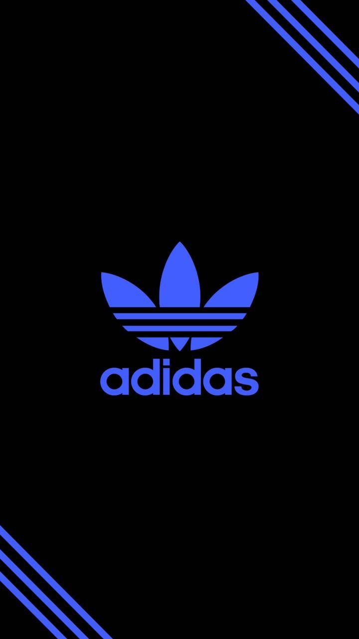 Blue Adidas Logo - Blue Adidas. BLACK ART. Blue adidas, Adidas, Wallpaper