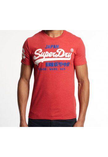 Red Smoke Logo - SUPERDRY Vintage Logo New Entry Tee Red Smoke Marl - SUPERDRY from ...