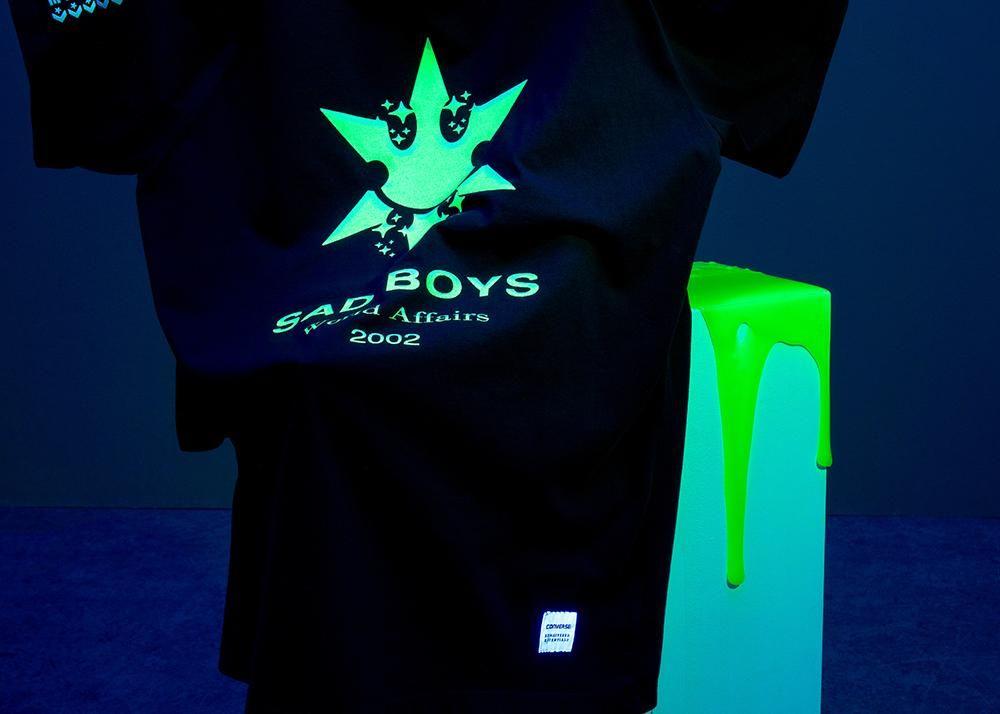 Blue and Black Toxic Logo - CONVERSE TOXIC T-SHIRT (BLACK) – Sadboys Gear