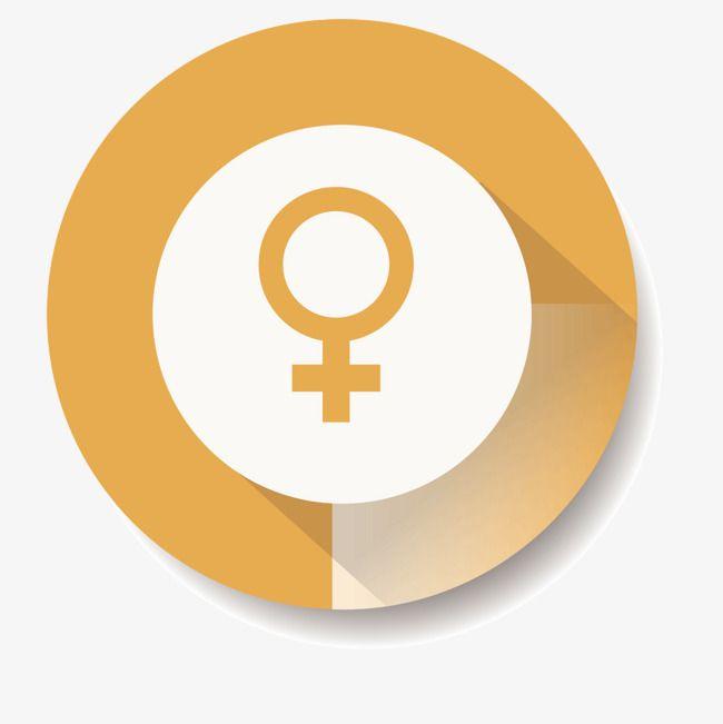 Circle Lady Logo - Vector Gender Symbol Yellow Lady Logo, Symbol Vector, Logo Vector ...