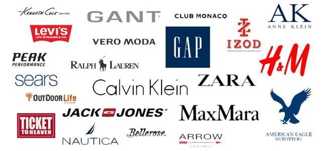 Fashion Clothing Brand Logo - American fashion brands Logos