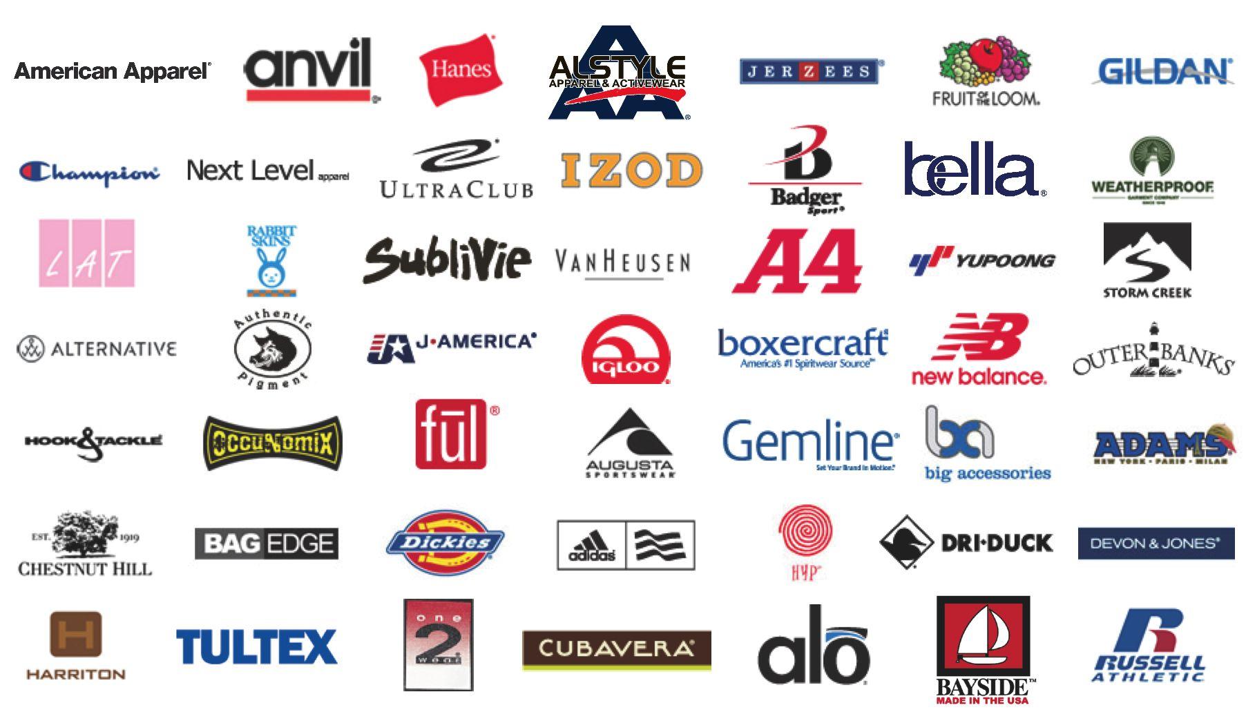 All American Brand Logo - American Shirt Brand Names