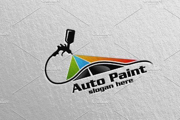 Auto Paint Logo - Car Painting Logo vol 1 Logo Templates Creative Market