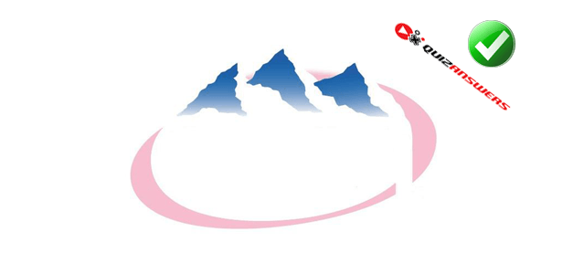 Pink and Blue Mountain Water Logo - Pink and blue Logos