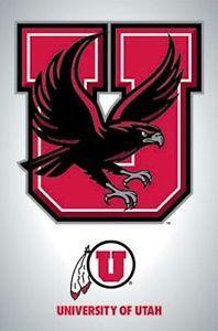 Red Tail Hawk Logo - UTAH UTES POSTER RED TAILED HAWK LOGO 22x34 NCAA University