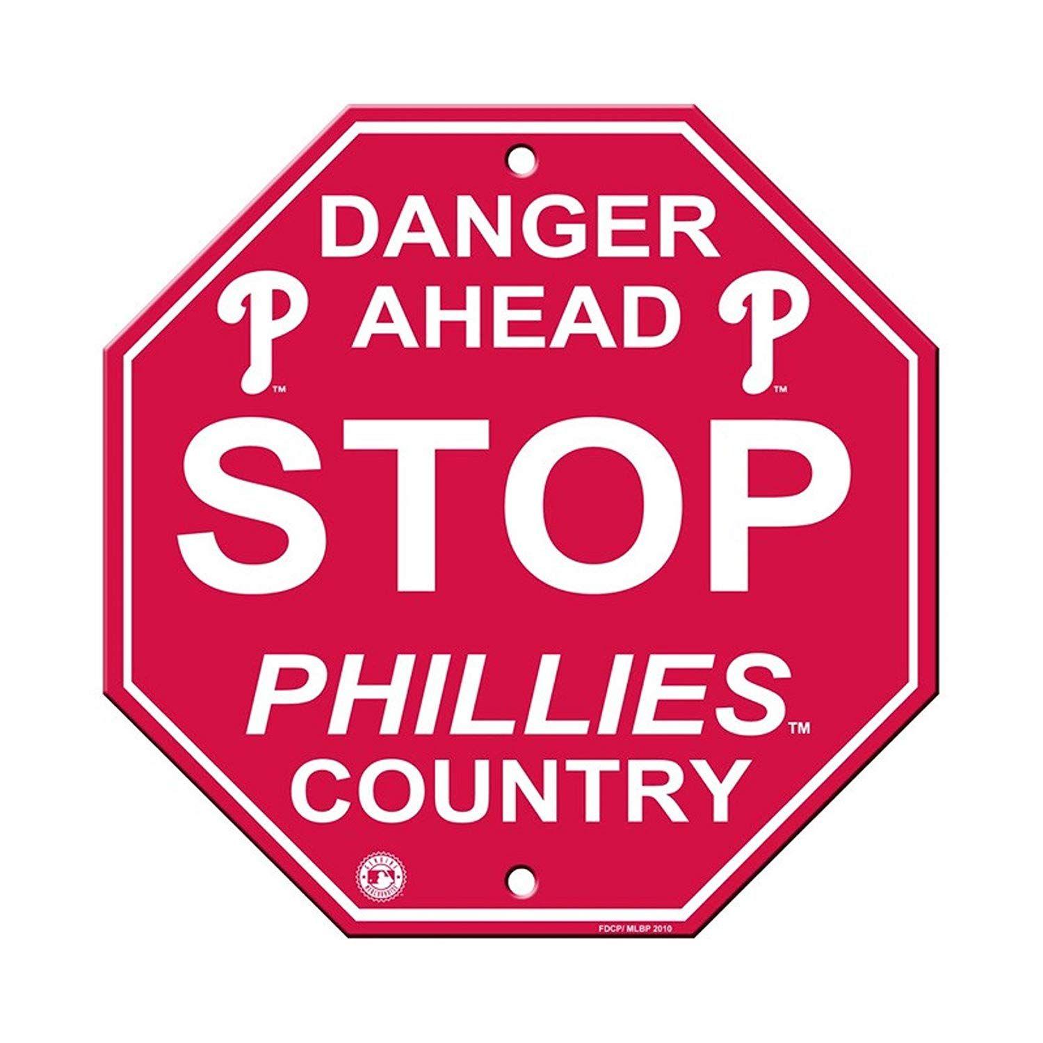 Phillies P Logo - Amazon.com : Philadelphia Phillies P Logo 12 Plastic Wall STOP Sign