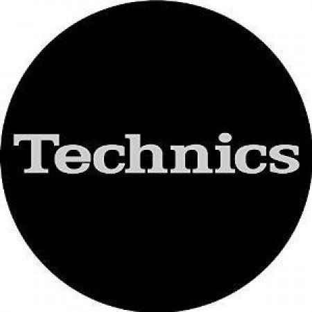 Simple Black Logo - Technics Slipmat Simple Black/Silver Logo at Rubadub Glasgow