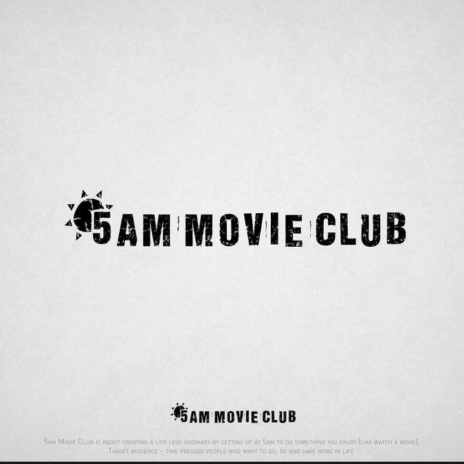 Simple Black Logo - 5am Movie Club needs a unique and quirky simple black logo. Logo