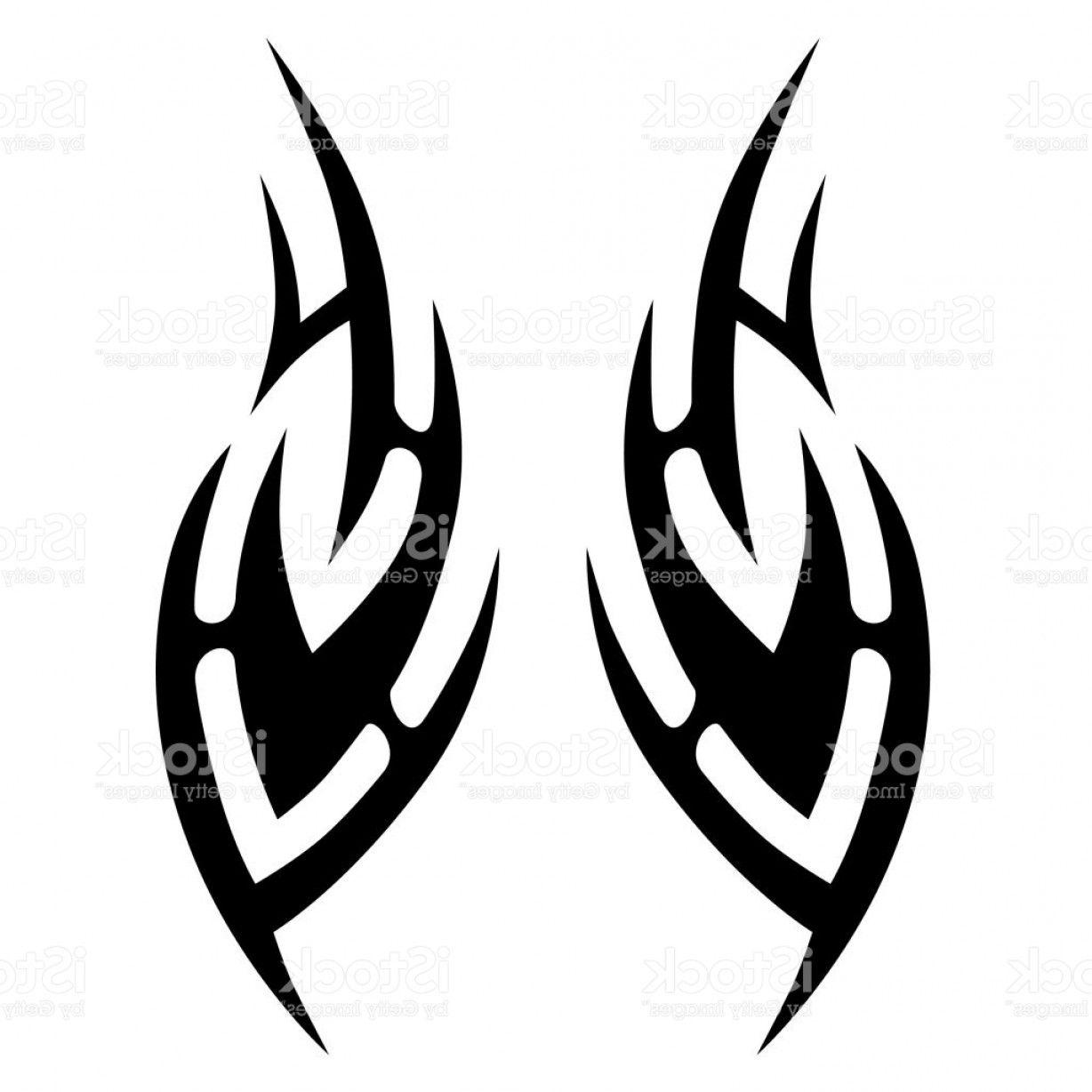 Simple Black Logo - Tribal Tattoo Vector Design Template Sleeve Art Black Pattern Arm