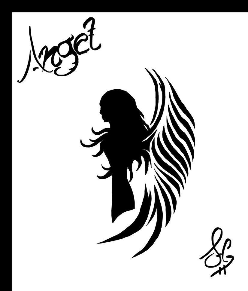 Black and White Angels Logo - Free Angel Black And White, Download Free Clip Art, Free Clip Art