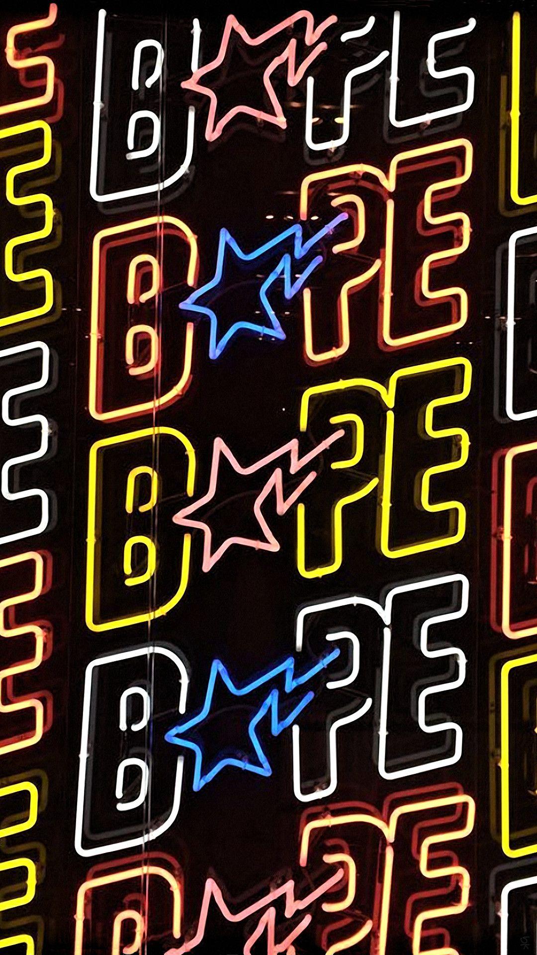 BAPE Neon Logo - 67+ Bape Shark Wallpapers on WallpaperPlay