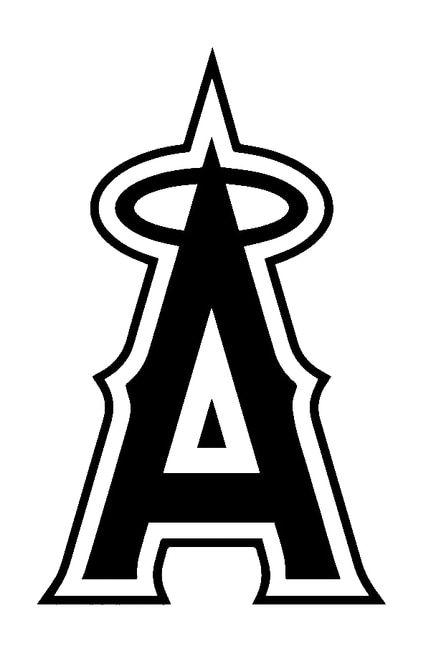 Black and White Angels Logo - MLB Baseball Los Angeles Angels Pearl Custom Vinyls