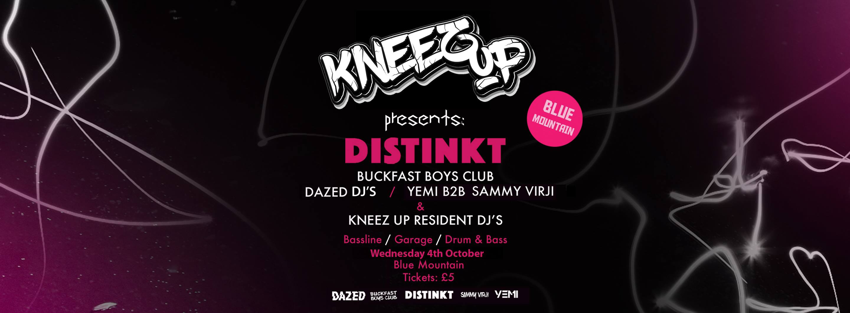 Pink and Blue Mountain Logo - Kneez Up Presents: Distinkt at Blue Mountain! – Blue Mountain Club
