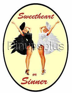 Black and White Angels Logo - Pinup Girl Bomber Nose Art Waterslide Decal Sticker Black & White ...