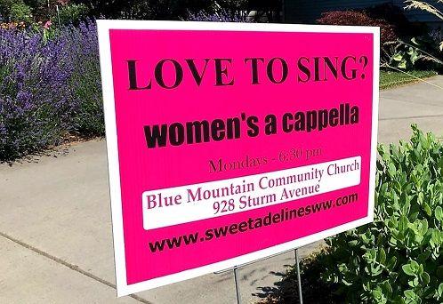 Pink and Blue Mountain Logo - It's a Sign! | Blue Mountain Chorus: Sweet Adelines