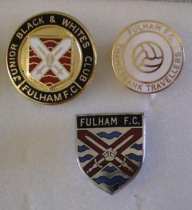 FFC Football Logo - FULHAM Football Enamel Lapel Pin Badges x 3 inc THAMESBANK