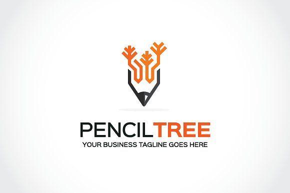 Pencil Logo - Pencil Tree Logo Template ~ Logo Templates ~ Creative Market
