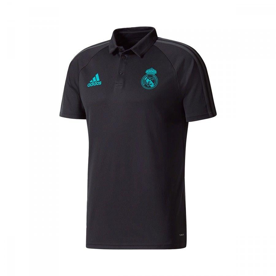 Adidas Real Madrid 2018 Logo - Polo shirt adidas Real Madrid 2017-2018 Black - Football store ...