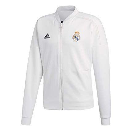 Adidas Real Madrid 2018 Logo - Amazon.com : adidas 2018-2019 Real Madrid ZNE Anthem Jacket (White ...