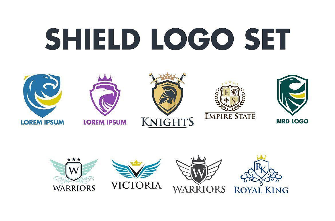 Shild Logo - Shield Logo Set ~ Logo Templates ~ Creative Market