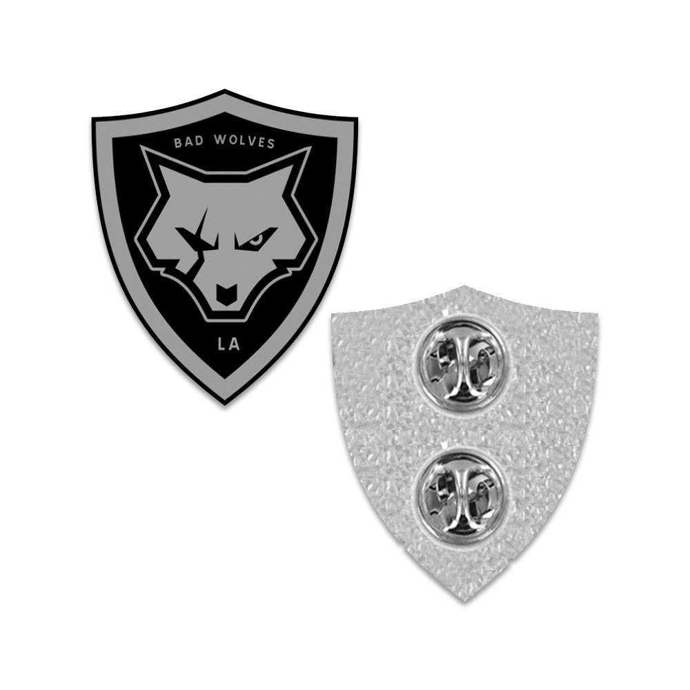 Shield -Shaped Logo - Shield Logo Enamel Pin. Accessories. Bad Wolves Store