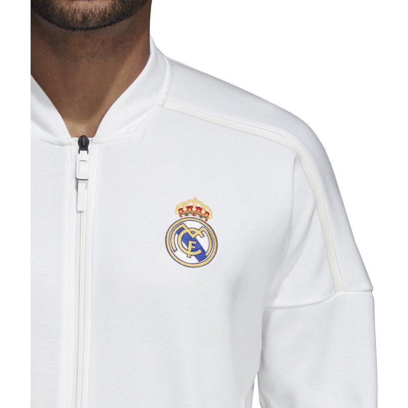 Adidas Real Madrid 2018 Logo - Adidas Z.N.E Real Madrid 2018 19 Mens Football Jacket