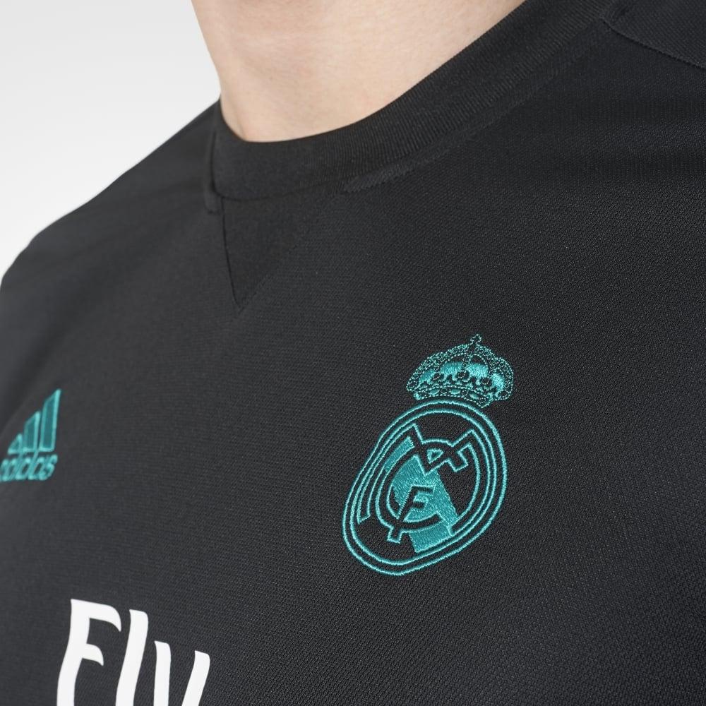 Adidas Real Madrid 2018 Logo - adidas Real Madrid Away Mens Short Sleeve Jersey 2017/2018 in Black ...