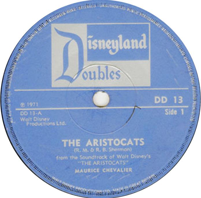 The Aristocats Title Logo - 45cat - Maurice Chevalier - From The Original Soundtrack Of Walt ...