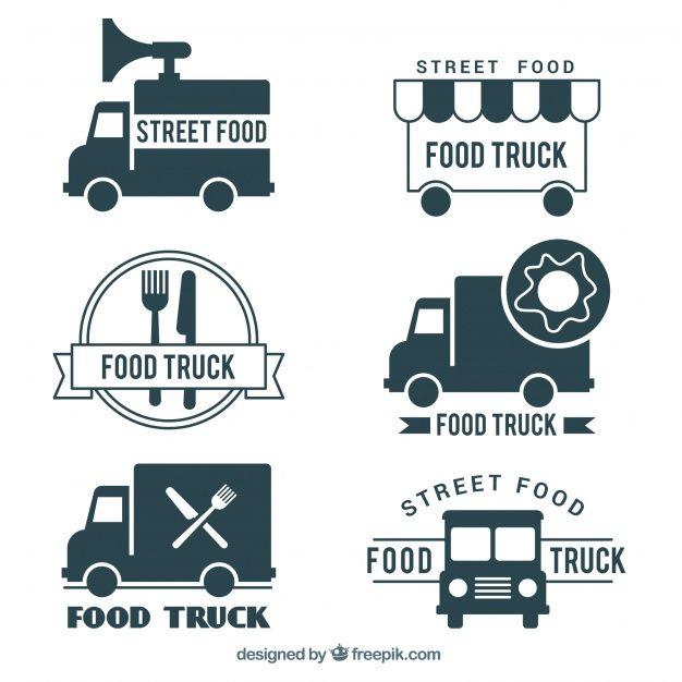 Food Cart Logo - Food truck logo design Vector