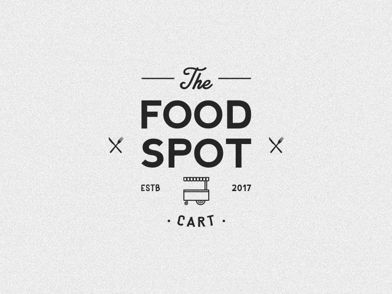 Food Cart Logo - The Food Spot Cart Logo by Ahmed mahmoud | Dribbble | Dribbble