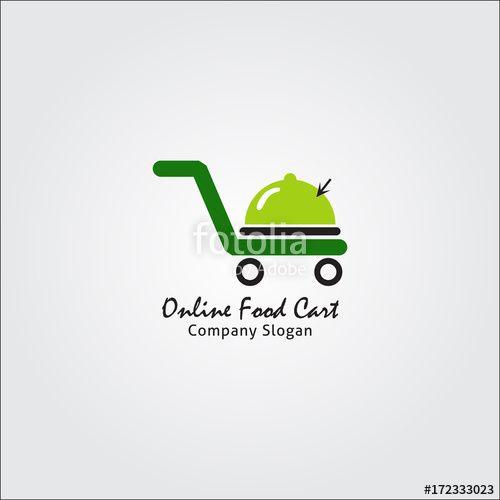 Food Cart Logo - Online food cart logo