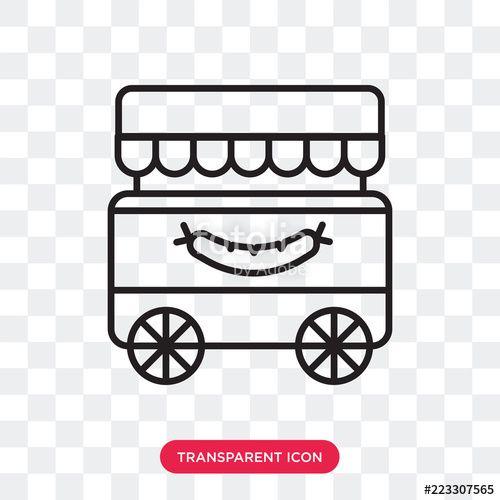 Food Cart Logo - Food cart vector icon isolated on transparent background, Food cart