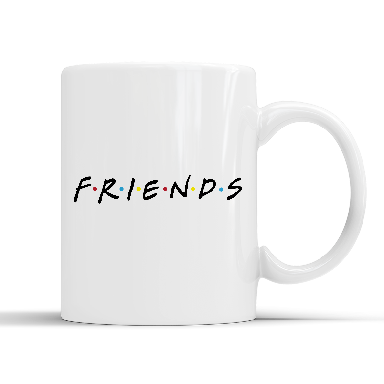 Black and White Friends Logo - New Designer Friends Logo Friends TV Show White Mug – Sync With Style