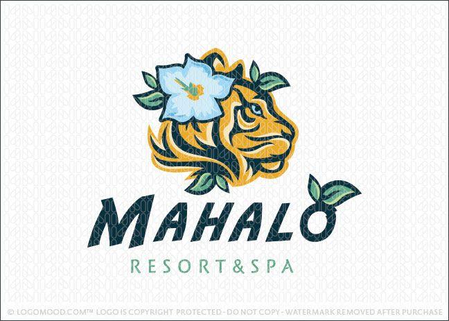Hawaiian Flower Logo - Readymade Logos for Sale Mahalo Tiger | Readymade Logos for Sale