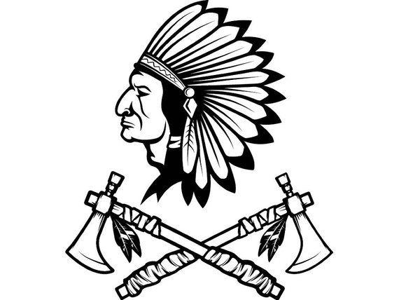 Native American Feather Logo - Indian Logo 10 Native American Warrior Tomahawk Axe Headdress | Etsy