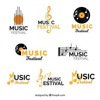 Music Logo - Music logo with note and vinyl Vector