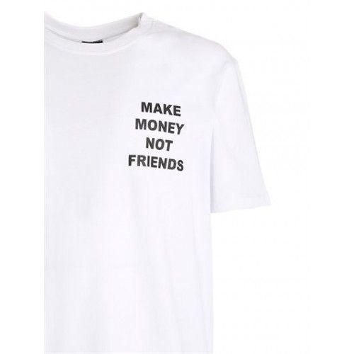 Black and White Friends Logo - MAKE MONEY NOT FRIENDS Logo printed cotton jersey t-shirt Black ITEM ...