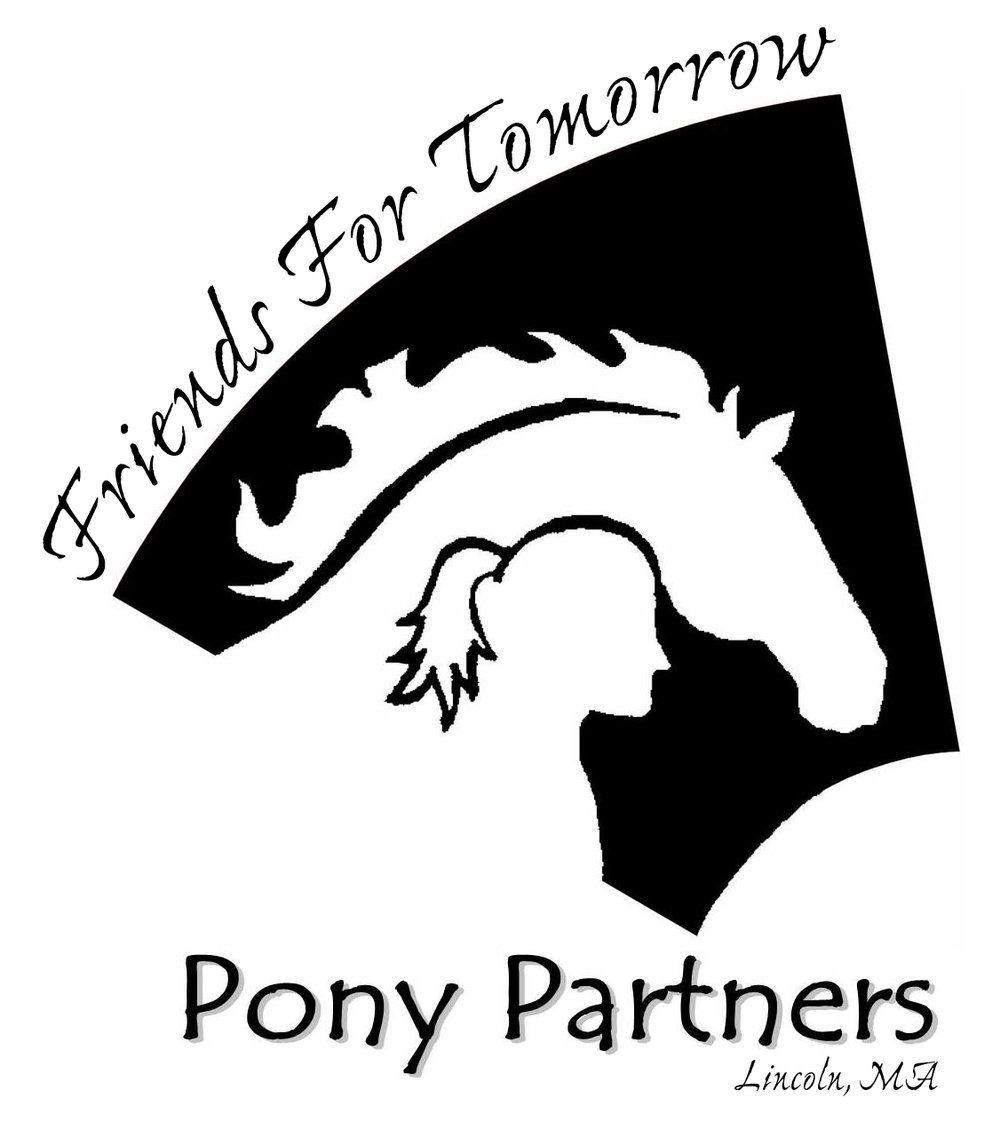 Black and White Friends Logo - Pony Partners