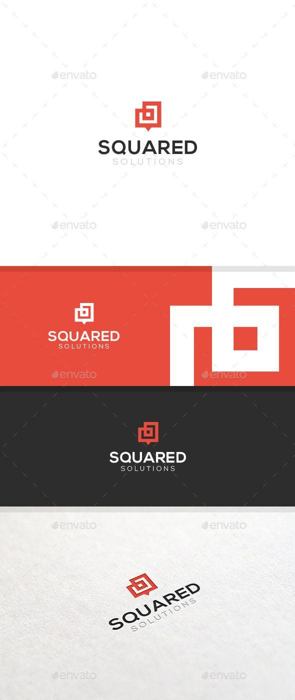 Red Square D Brand Logo - Squared Template Vector EPS, AI Illustrator, Resizable, CS